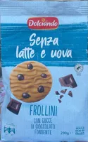 Frollini con gocce di cioccolaro fondente senza latte e uova