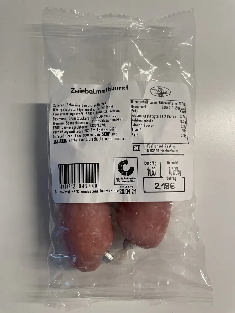 Zwiebelmettwurst