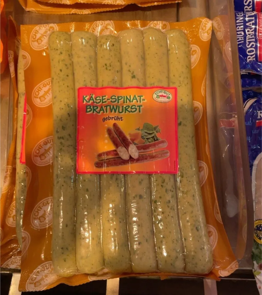 KÄSE-SPINAT-BRATWURST