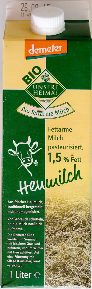 Heumilch 1,5% Fett