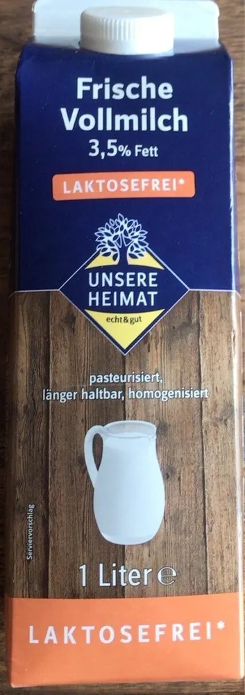 Frische Vollmilch 3,5% Laktosefrei