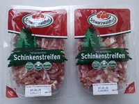 roh geräucherte Schinkenstreifen