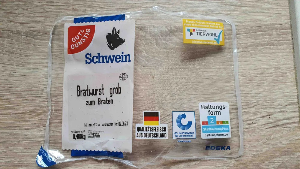 Bratwurst grob zum Braten