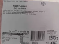 Hackfleisch, Rind