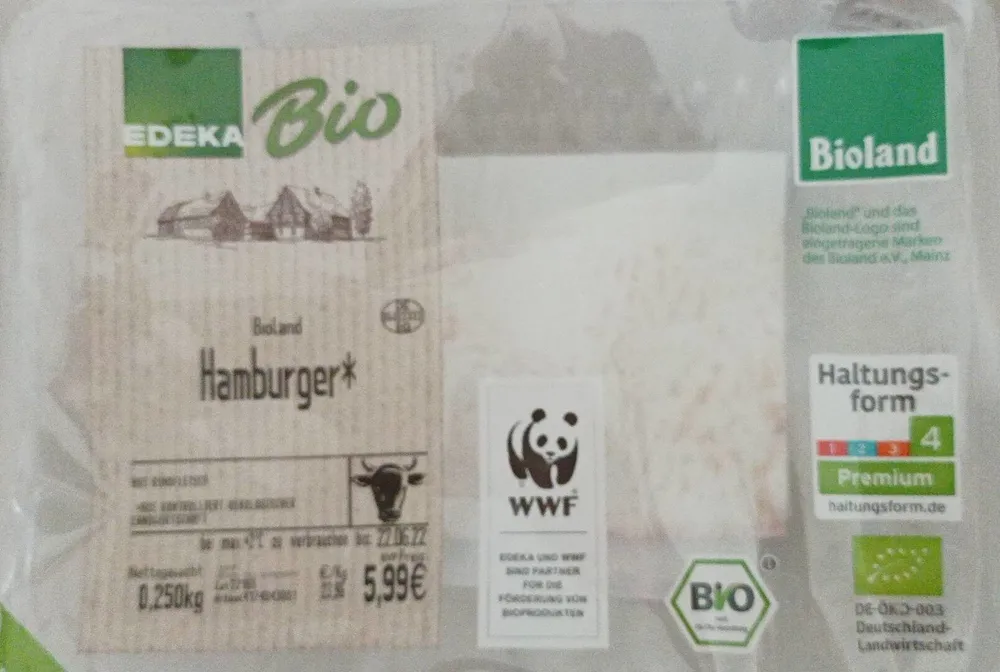 Hamburger aus Rindfleisch