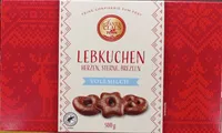 Lebkuchen Herzen, Sterne, Brezeln - Vollmilch