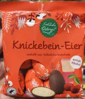 Knickebein-Eier umhüllt von Vollmilchschokolade