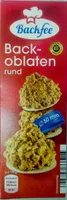 Backoblaten rund