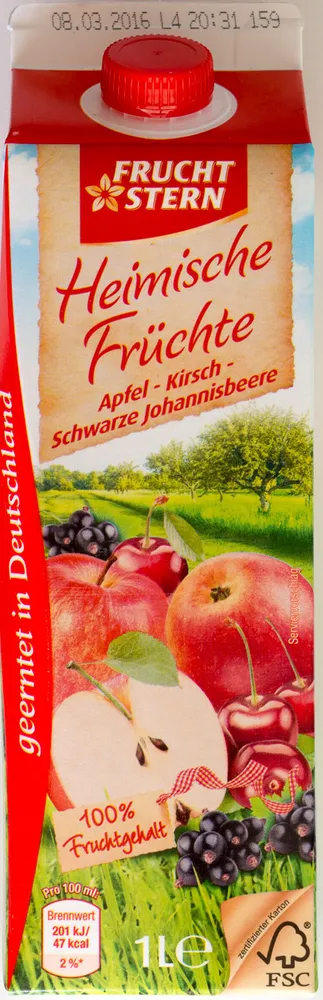 Heimische Früchte Apfel-Kirsch-Schwarze Johannisbeere