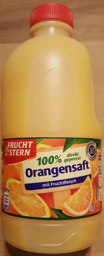 Fruchtstern - Orange 100% Direktsaft Mit Fruchtfleisch