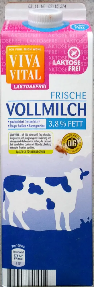 Frische Vollmilch
