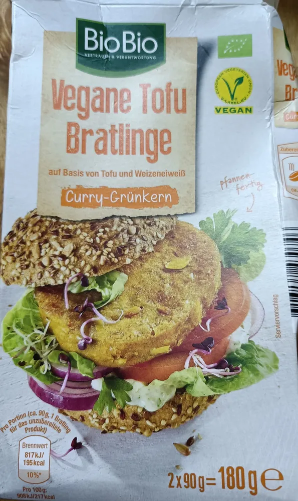 vegane Tofu-Bratlinge Curry-Grünkern