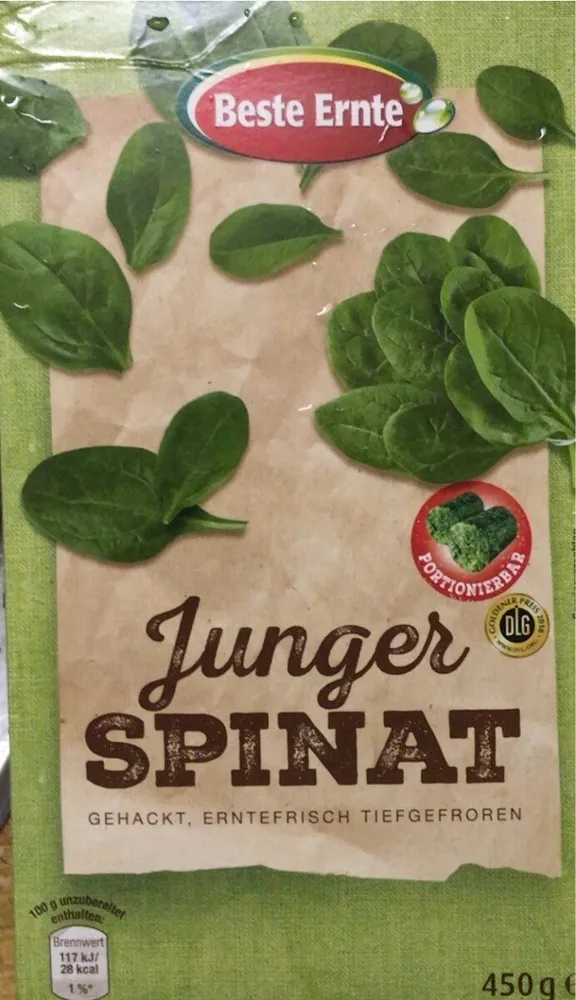 Gemüse Spinat, gehackt