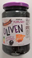 Spanische Hojiblanca Oliven, entsteint & geschwärzt