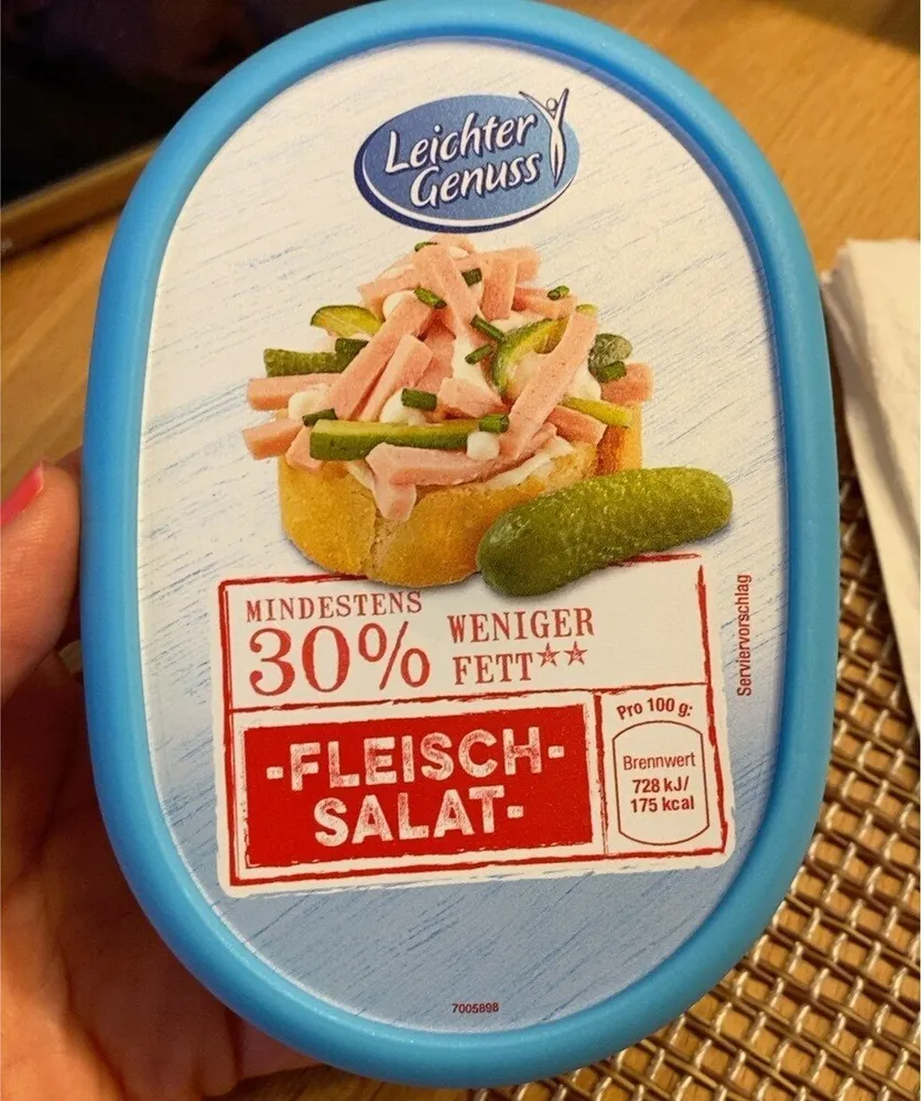 Fleischsalat, Unter 15% Fett