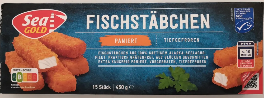 Fischstäbchen, paniert