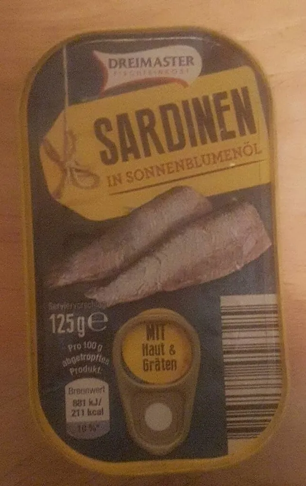 Sardinen in Sonnenblumenöl