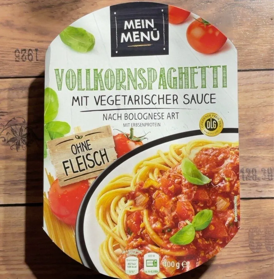 Vollkorn Spaghetti mit vegetarischer Sauce nach Bolognese Art