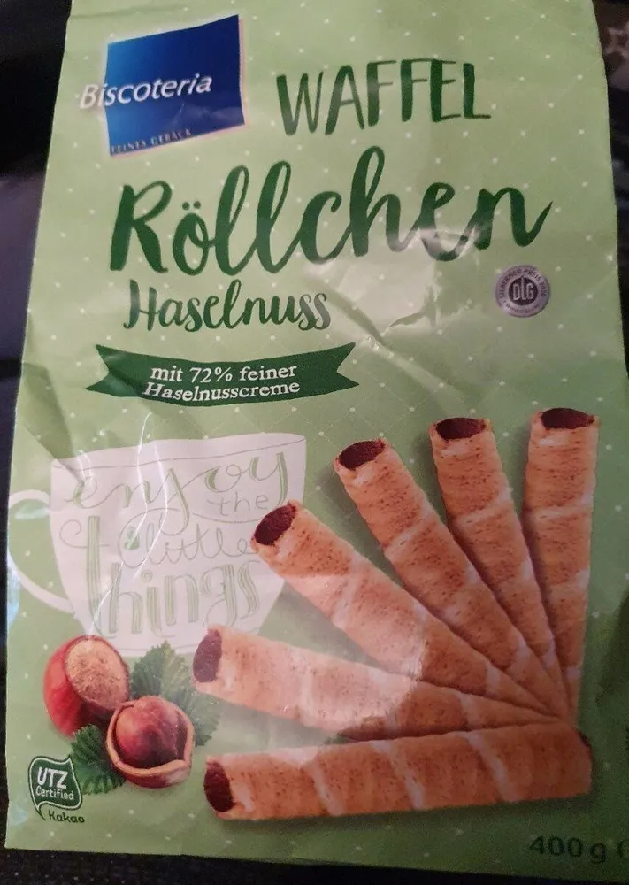 Waffel Röllchen, Haselnuss