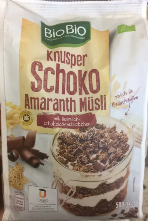 Knusper Schoko Amaranth Müsli