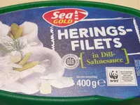 Heringsfilet in Dillsahnesauce