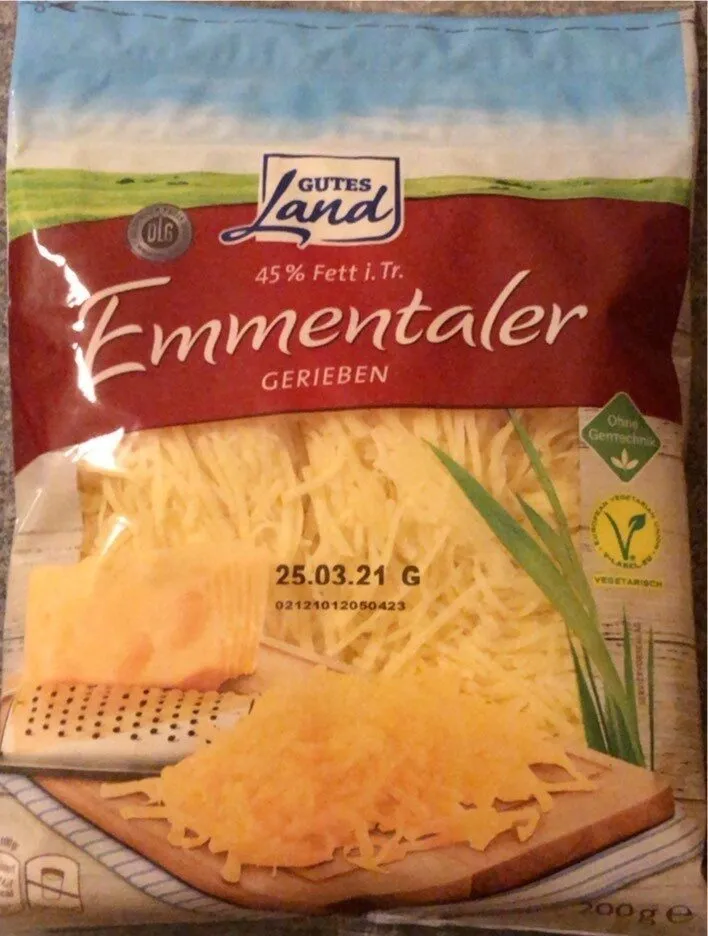 Emmentaler gerieben