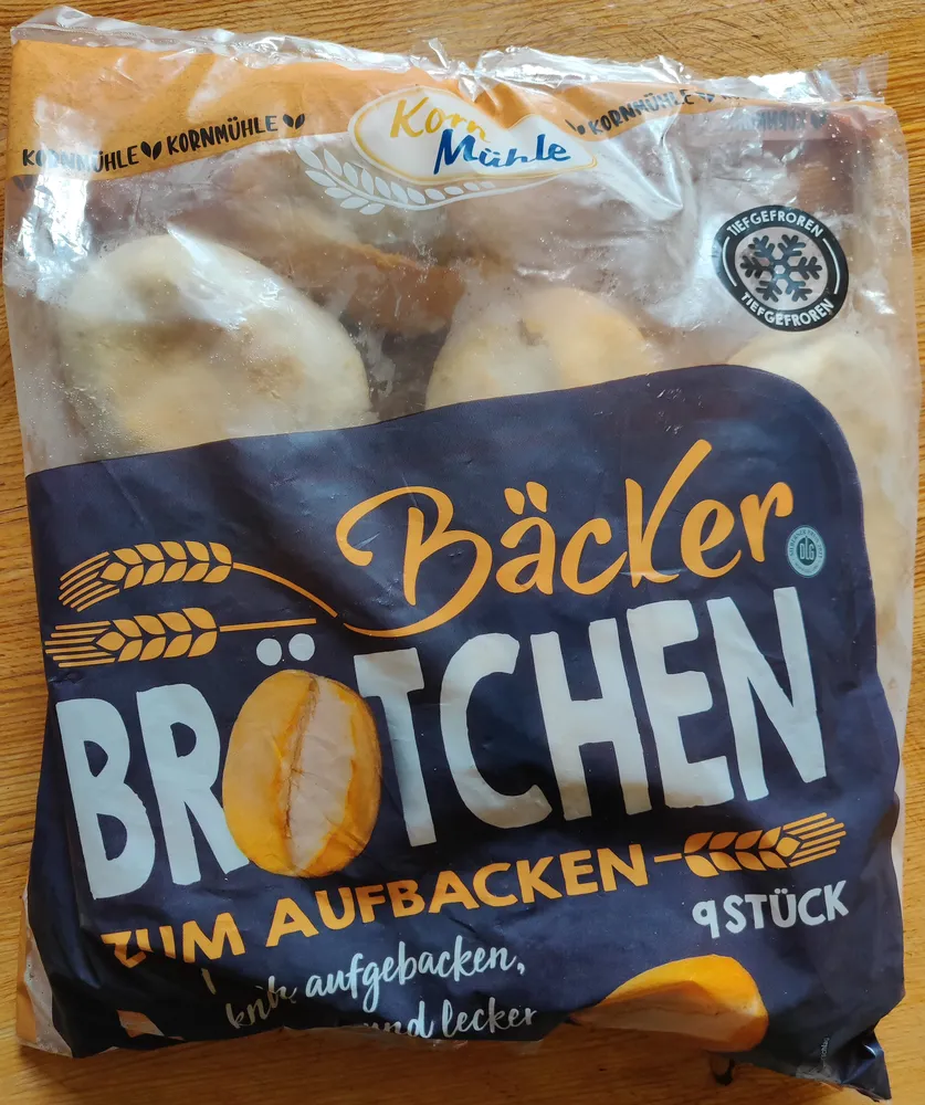 Bäcker Brötchen zum Aufbacken