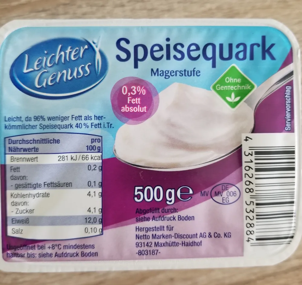 Speisequark Magerstufe 0.3%Fett