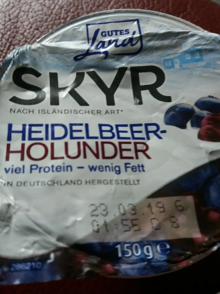 Gutes Land Skyr Heidelbeer holunder