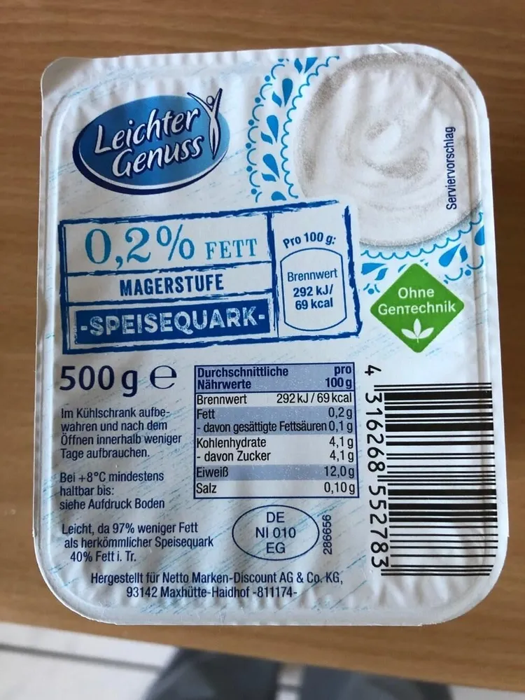 Speisequark Magerstufe
