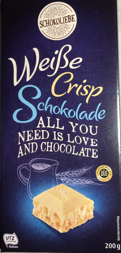 Weiße Crisp Schokolade