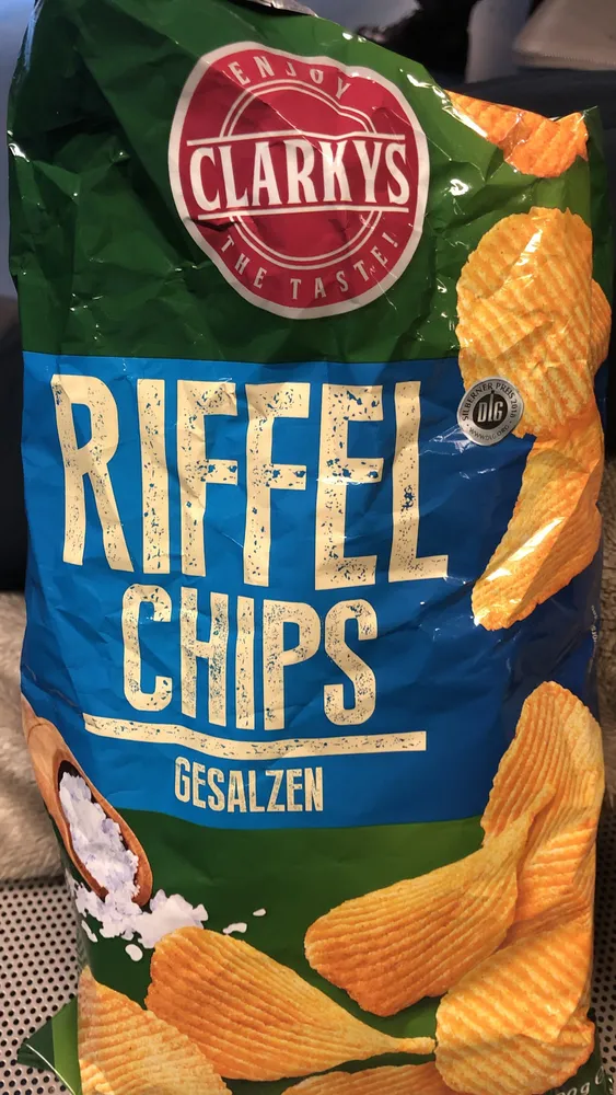 Clarkys Riffel Chips, gesalzen