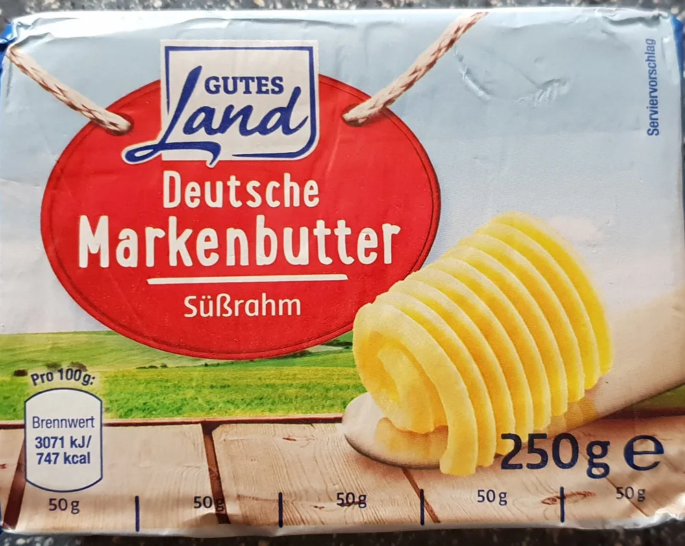 Deutsche Markenbutter Süßrahm
