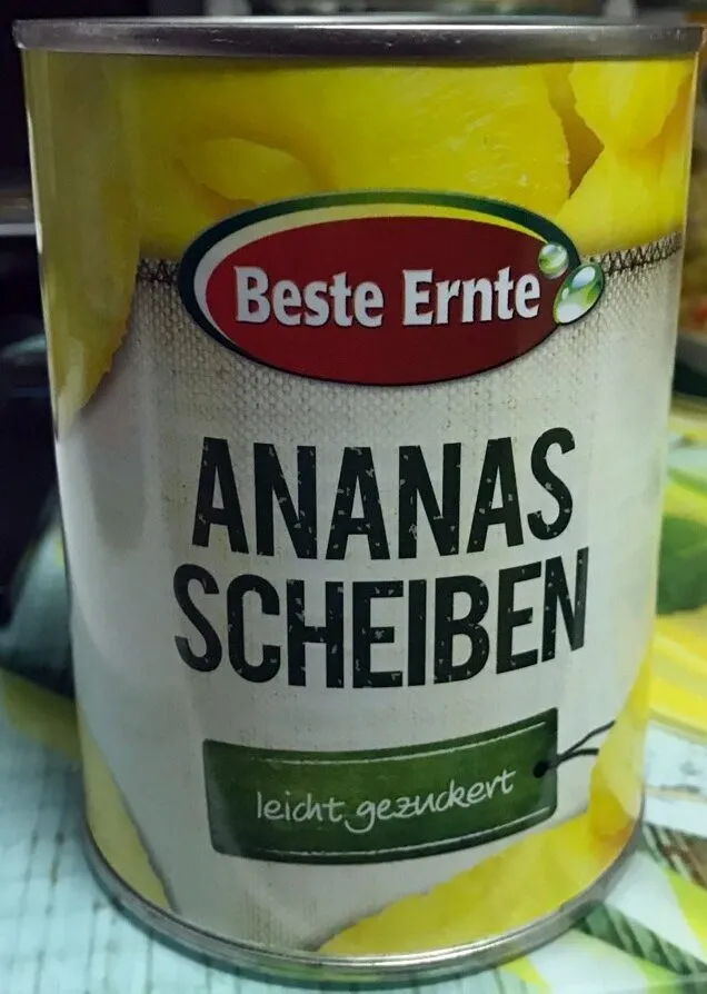 Ananas Scheiben leicht gezuckert