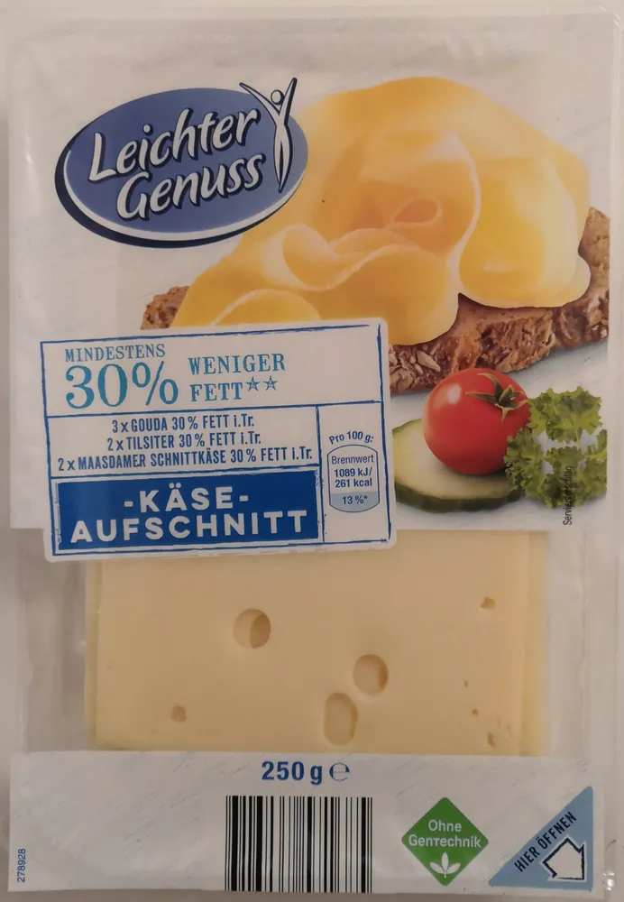 Käse Aufschnitt (3x Gouda, 2x Tilsiter, 2x Maasdamer