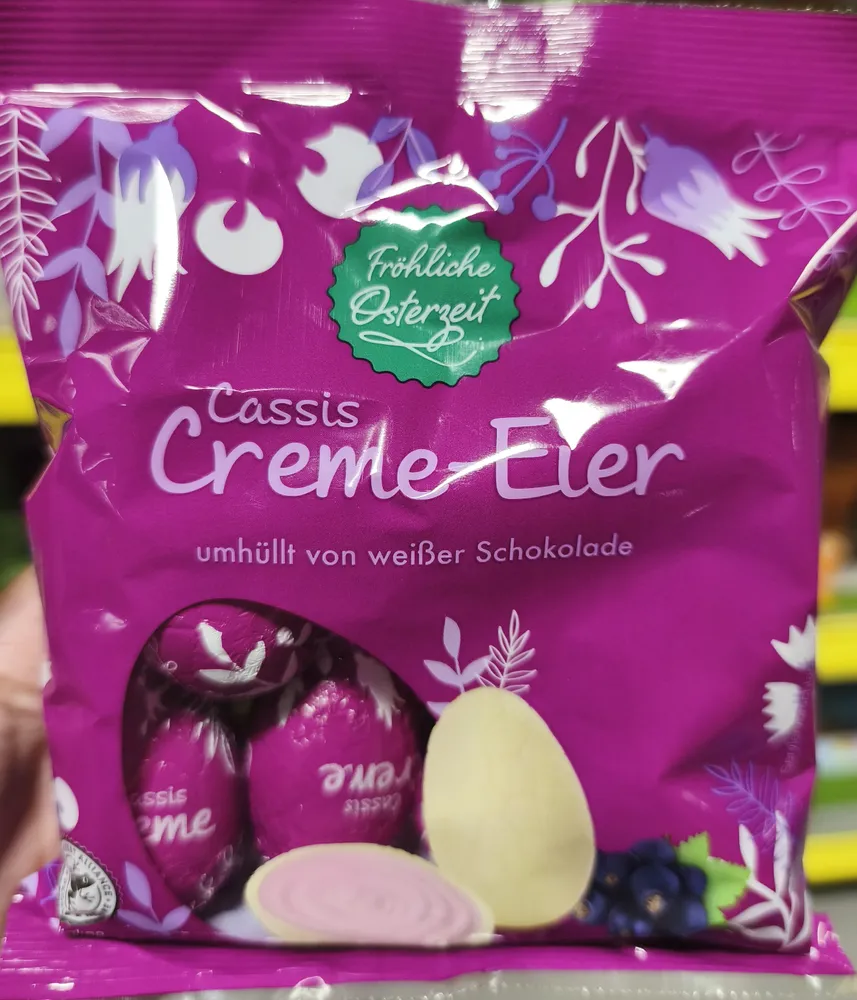 Creme-Eier Cassis