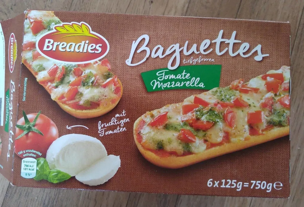 Baguettes tiefgefroren - Tomate Mozzarella