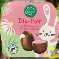 Dip Eier mit Erdbeergeschmack