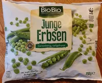 Junge Erbsen, tiefgefroren