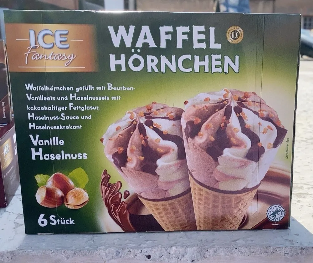 Waffel Hörnchen Haselnuss