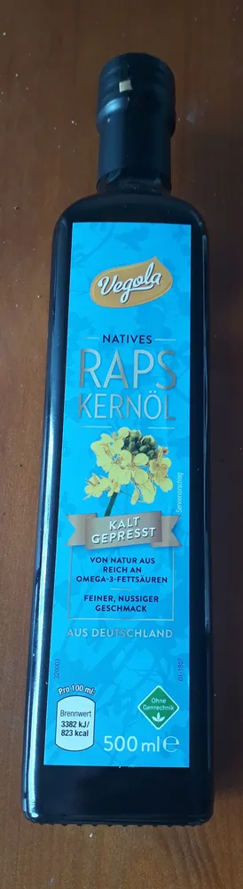 Natives Rapskernöl kaltgepresst