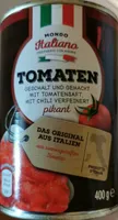 TOMATEN GESCHÄLT UND GEHACKT MIT TOMATENSAFT, MIT CHILI VERFEINERT pikant