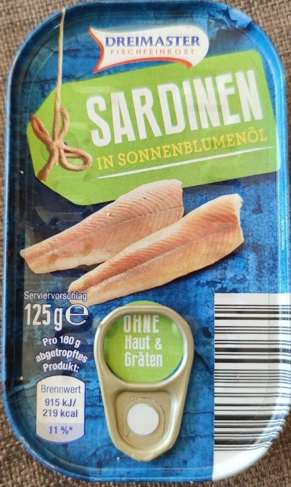 Sardinen in Sonnenblumenöl