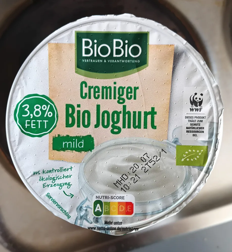 Cremiger Bio-Joghurt mild, 3,8% Fett