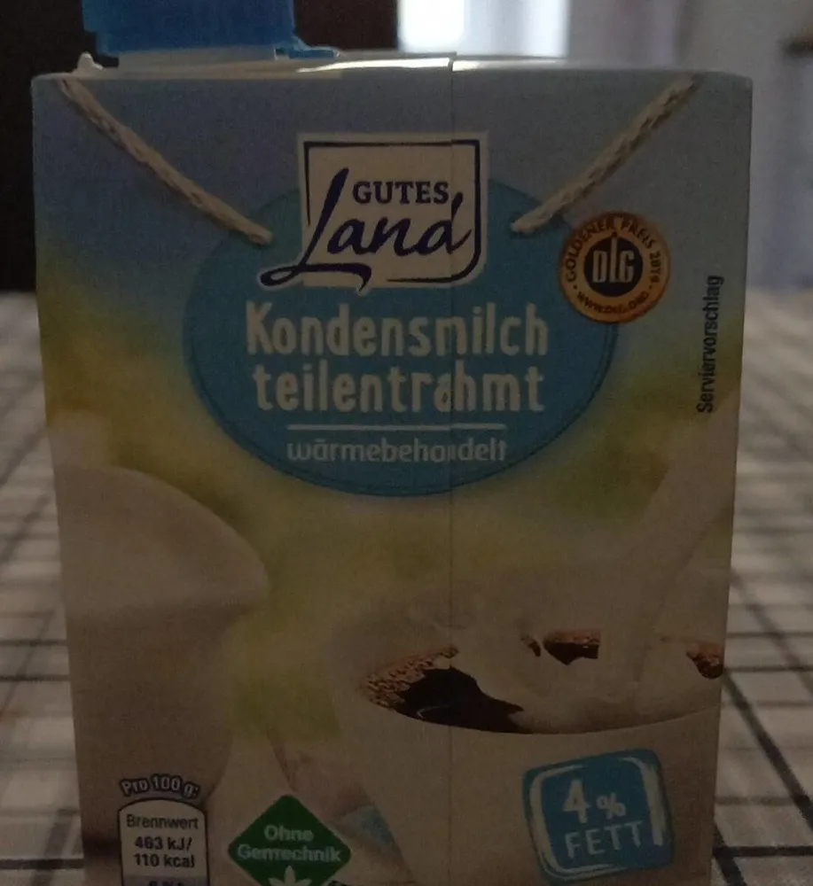 Kondendsmilch teilentrahmt