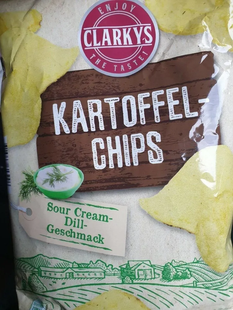 Kartoffelchips Sour Cream-Dill-Geschmack