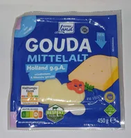 Gouda Holland g.g.A, mittelalt, am Stück