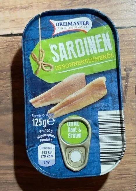 Sardinen in Sonnenblumenöl