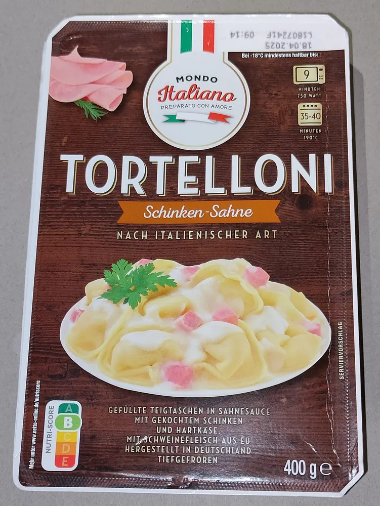 Tortelloni Schinken-Sahne
