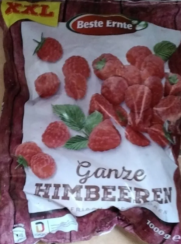 Ganze Himbeeren erntefrisch tiefgefroren